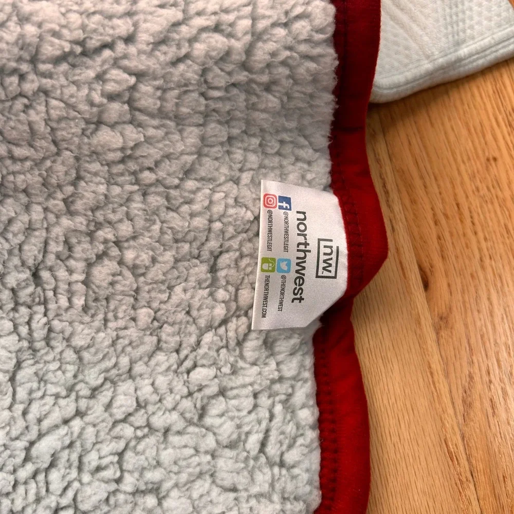 Northwest Tampa Bay Buccaneers NFL Sherpa Fleece Throw Blanket Red White